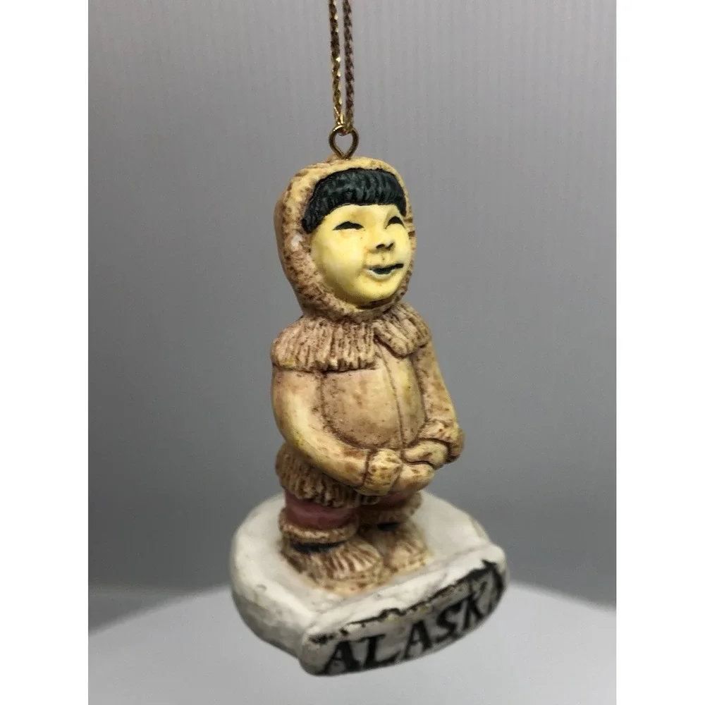Rare 1988 Jackson Pacific Alaska Eskimo Child Ornament‎ 2.5